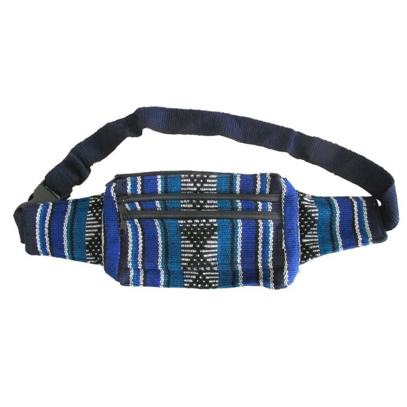 Handwoven Tribal Pattern Waist Bag Fanny Pack with Adjustable Strap Unisex - Picture 1 of 15